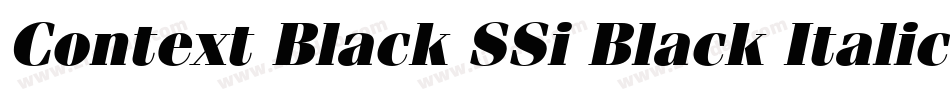 Context Black SSi Black Italic字体转换